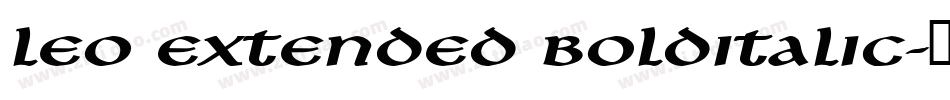 Leo Extended BoldItalic字体转换